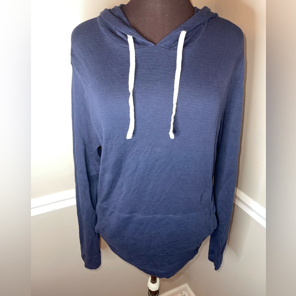 Lucky Brand men’s hooded shirt sz small navy blue